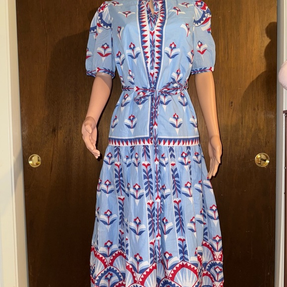 Banjanan Dresses & Skirts - Banjanan Blue Puff Sleeve Sundress